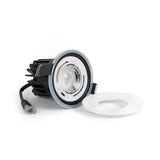 LED Downlights White Fixed CCT Colour Changing Fire Rated LED Dimmable IP65 10W Downlight