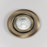 LED Downlights Antique Brass Tiltable Adjustable 4K Fire Rated LED 6W IP44 Dimmable Downlight