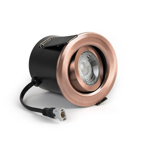 Antique Copper Tiltable Adjustable 4K Fire Rated LED 6W IP44 Dimmable Downlight - SE Home
