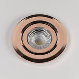 LED Downlights Rose Gold Tiltable Adjustable 4k Fire Rated LED 6W IP44 Dimmable Downlight