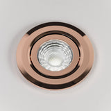 LED Downlights Rose Gold Tiltable Adjustable 4k Fire Rated LED 6W IP44 Dimmable Downlight