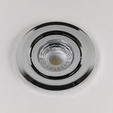 LED Downlights Polished Chrome Adjustable Tiltable 4K Fire Rated LED 6W IP44 Dimmable Downlight