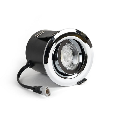 Polished Chrome Adjustable Tiltable 4K Fire Rated LED 6W IP44 Dimmable Downlight - SE Home