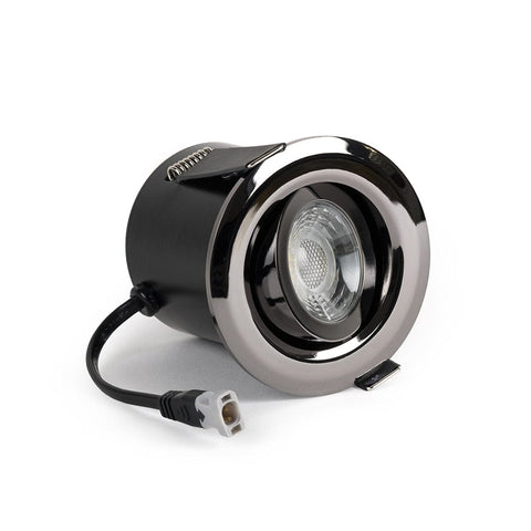 LED Downlights Black Nickel Tiltable Adjustable 4K Fire Rated LED 6W IP44 Dimmable Downlight