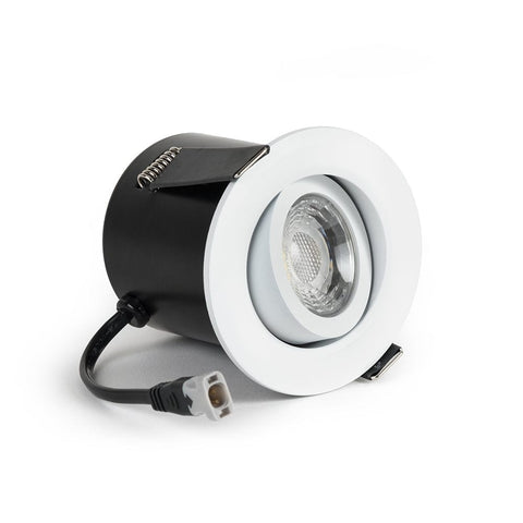White Tiltable 4K Fire Rated LED 6W IP44 Dimmable Downlight - SE Home
