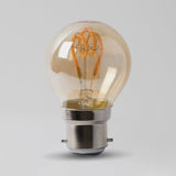 LED Vintage Bulbs 2w B22 Vintage Edison Golf Ball LED Light Bulb 1800K T-Spiral Filament Dimmable