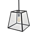 Pendant Lights Geo Trapeze Metal and Glass Lantern Pendant Light