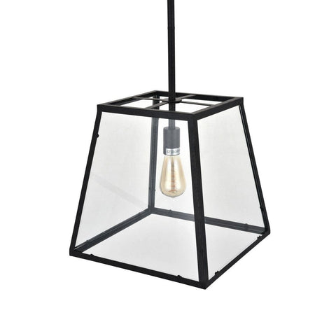 Geo Trapeze Metal and Glass Lantern Pendant Light - SE Home