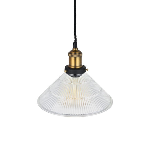 Romilly Tapered Etched Glass French Style Pendant Light - SE Home