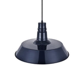 Hand Painted Iron Pendant Lights Large Argyll Industrial Pendant Light Squid Ink Navy Blue