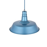 Hand Painted Iron Pendant Lights Aston Blue Industrial Breakfast Bar Pendant Light - Argyll