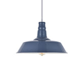 Hand Painted Iron Pendant Lights Leaden Grey Slate Industrial Breakfast Bar Pendant Light - Argyll