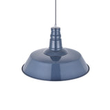 Hand Painted Iron Pendant Lights Leaden Grey Slate Industrial Breakfast Bar Pendant Light - Argyll