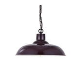 Hand Painted Iron Pendant Lights Portland Reclaimed Style Industrial Pendant Light Mulberry Red Burgundy