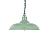 Portland Reclaimed Style Industrial Pendant Light Chalk Mint Green - SE Home