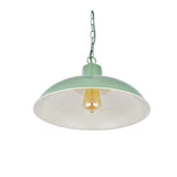 Portland Reclaimed Style Industrial Pendant Light Chalk Mint Green - SE Home