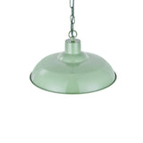 Portland Reclaimed Style Industrial Pendant Light Chalk Mint Green - SE Home