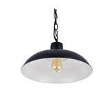 Portland Reclaimed Style Industrial Pendant Light Matt Black - SE Home