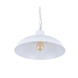 Portland Reclaimed Style Industrial Pendant Light Pure White - SE Home
