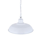 Portland Reclaimed Style Industrial Pendant Light Pure White - SE Home