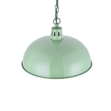 Hand Painted Iron Pendant Lights Berwick Rustic Dome Pendant Light Chalk Mint Green