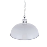 Hand Painted Iron Pendant Lights Berwick Rustic Dome Pendant Light Pale Grey