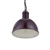 Hand Painted Iron Pendant Lights Wardour Industrial Bay Pendant Light Mulberry Red Burgundy