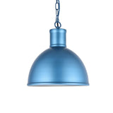 Hand Painted Iron Pendant Lights Wardour Industrial Bay Pendant Light Aston Blue