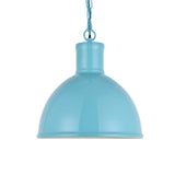 Hand Painted Iron Pendant Lights Wardour Industrial Bay Pendant Light Duck Egg Blue Turquoise