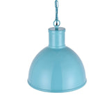 Hand Painted Iron Pendant Lights Wardour Industrial Bay Pendant Light Duck Egg Blue Turquoise