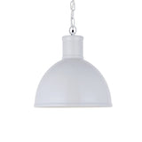 Hand Painted Iron Pendant Lights Wardour Industrial Bay Pendant Light Pale Grey