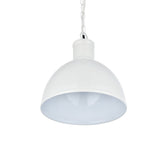 Hand Painted Iron Pendant Lights Wardour Industrial Bay Pendant Light Clay White Cream