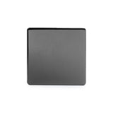 Screwless Black Nickel metal Single Blanking Plate - SE Home