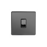 Screwless Black Nickel 1 Gang Intermediate Light Switch - SE Home