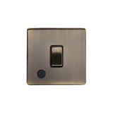 Screwless Antique Brass 1 Gang Flex Outlet 20 Amp Switch - SE Home