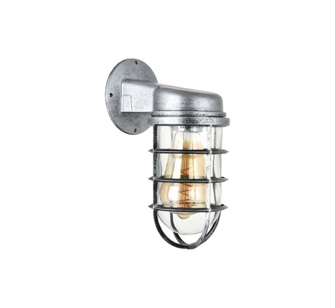 Vintage & Industrial Wall Lights Broadwick Aluminium Finish Indoor Nautical Bulkhead Wall Light