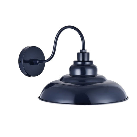 Portland Reclaimed Style Wall Light Squid Ink Navy Blue - SE Home
