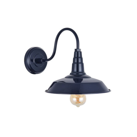 Argyll Industrial Wall Light Squid Ink Navy Blue - SE Home