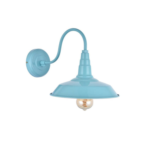 Argyll Industrial Wall Light Duck Egg Blue Turquoise - SE Home