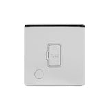 Screwless Polished Chrome 13A Unswitched Connection Unit Flex Outlet - SE Home