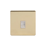 Screwless Brushed Brass 1 Gang Data Socket RJ45 Cat5/Cat6 - SE Home