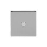 Screwless Brushed Chrome - White Trim - Slim Plate Screwless Brushed Chrome 20A Flex Outlet