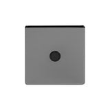 Screwless Black Nickel - Black Trim - Slim Plate Screwless Black Nickel 20A Flex Outlet