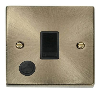 Antique Brass 1 Gang 20A DP Switch With Flex - Black Trim - SE Home