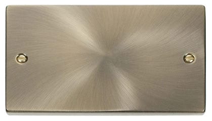 Antique Brass 2 Gang Blank Plate - SE Home