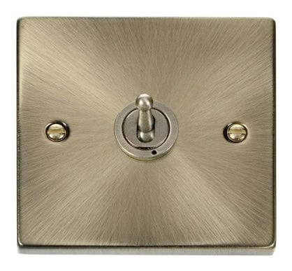 Antique Brass 1 Gang 2 Way 10AX Toggle Light Switch - SE Home