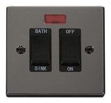 Black Nickel 20A DP Sink/bath Switch - Black Trim - SE Home