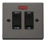Black Nickel - Black Inserts Black Nickel 20A DP Sink/bath Switch - Black Trim