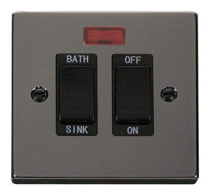 Black Nickel 20A DP Sink/bath Switch - Black Trim - SE Home