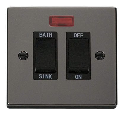 Black Nickel - Black Inserts Black Nickel 20A DP Sink/bath Switch - Black Trim